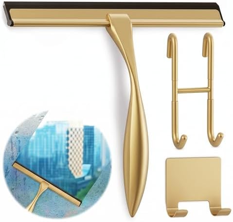 Gold Squeegee for Shower Glass, Stainless Steel by ALPENKOK