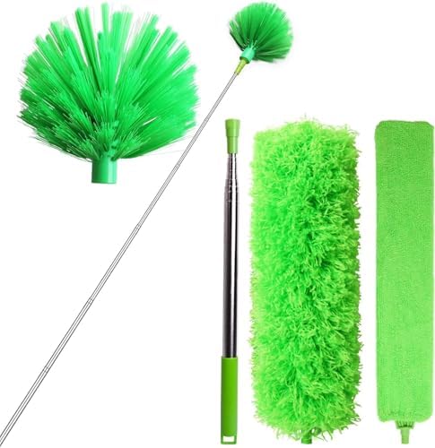 Cobweb Duster with Extension Pole, Bafezoze Ceiling Fan Duster with Long Handle by bafezoze