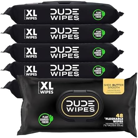 DUDE Wipes Shea BUTTer Adult Flushable Wet Wipes, Moisturizing by DUDEWipes