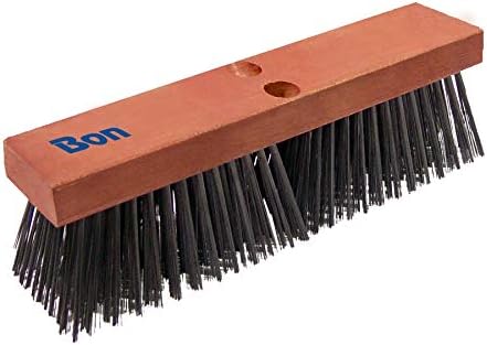 Bon Steel Wire Asphalt Broom – 16 in. Heavy-Duty Carbon Steel Bristle Broom by BonTool
