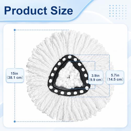20Pack Spin Mop Replacement Heads, 100% Microfiber, Household Floor Cleaning - Image 2