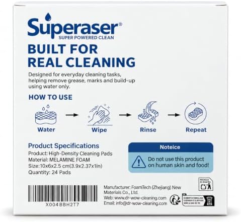 Magic Sponge Eraser, 3X Density Melamine Cleaning Sponges, 24 Pack - Image 3