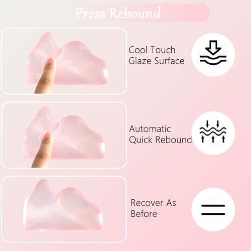 Gel Mountain Wrist Rest for Keyboard and Mouse Abstract Clear Pink Keyboard - Image 5
