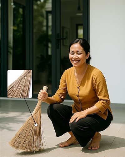 Vietnamese Natural Straw Broom/Handmade Coconut Leaf Broom - Image 2