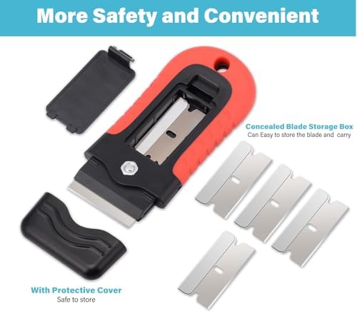 Gomake Razor Blade Scraper Tool, Glass Stovetop Paint Scraper - Image 2