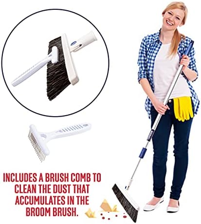 Candor Rotatable Push Broom | 63 Inch Long Lightweight Flexible Cleaning Brush - Image 5