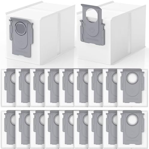 20 Pack QRevo Dust Bags for Roborock Qrevo S Pro, QV 35A, Qrevo S5V by Lacvik