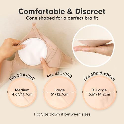 Organic Nursing Pads, 14 Washable Breast Pads, Wash Bag - Image 3