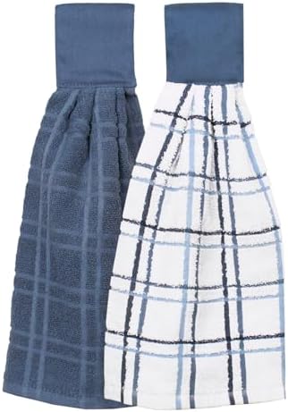 Ritz Premium 100% Cotton Solid and Multi Check Kitchen Tie Towel, Super Soft by RITZ