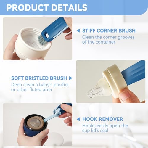 6 Pack Cup Lid Cleaning Brush Set - Image 7