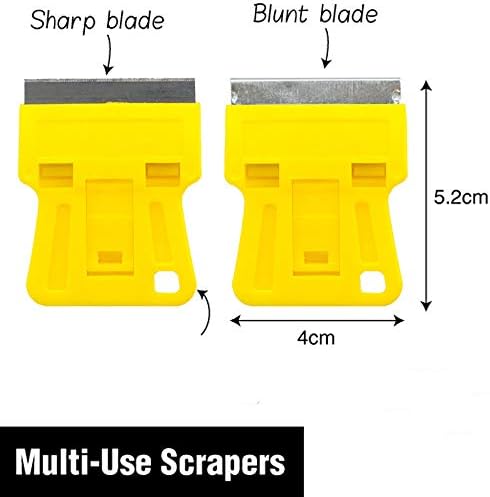 1.5 inch High Visibility Mini Razor Blade Scraper Glass Scraper Paint Window - Image 3