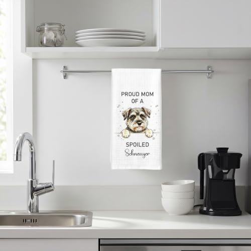 Cute Schnauzer Kitchen Towels Dog Mom Hostess Gifts - Image 3