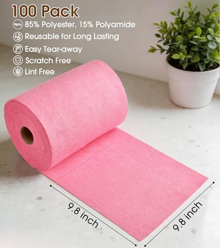 KitchLife Microfiber Cleaning Cloth Roll, 100 Pack - Image 2