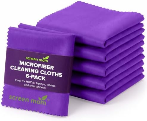 Screen Cleaner 6-Pack Microfiber Cloths by ScreenMom