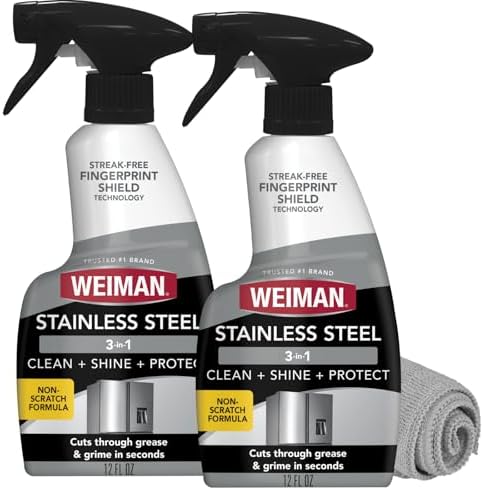 Weiman Stainless Steel Cleaner & Polish Kit, 2 Pack by Weiman