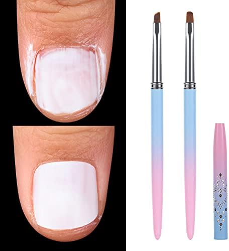 2Pcs Nail Clean Up Brushes, Nail Brushes by INENK