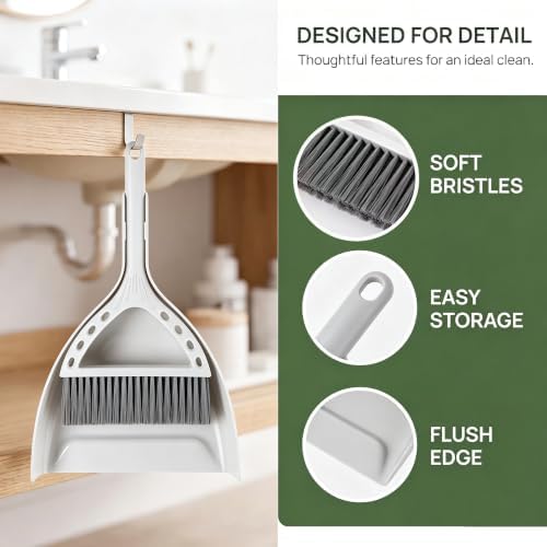 Mini Broom and Dustpan Set Small Hand Broom - Image 3