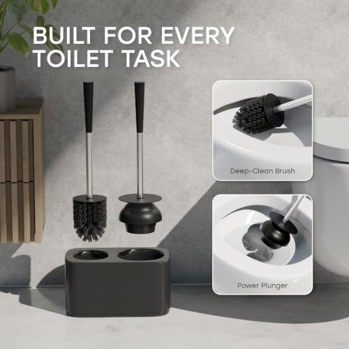 Toilet Bowl Brush and Plunger Combo Set - Image 4