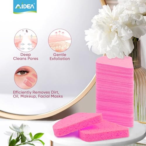 AIDEA Compressed Facial Sponges-48Count, Disposable Face Sponges - Image 7