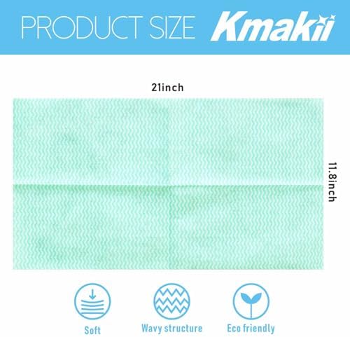 KMAKII Reusable Kitchen Cleaning Cloths, 80 Pack, 11.8 x 21 Inches - Image 2
