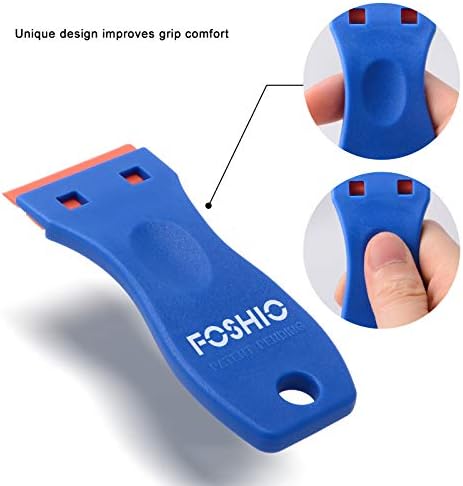 FOSHIO 20PCS Blue Plastic Razor Blade Scraper Tool - Image 4
