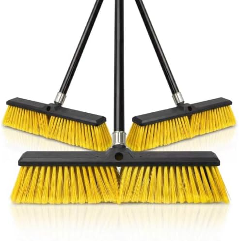 3 Pack 18-Inch Outdoor Push Brooms by Unknown