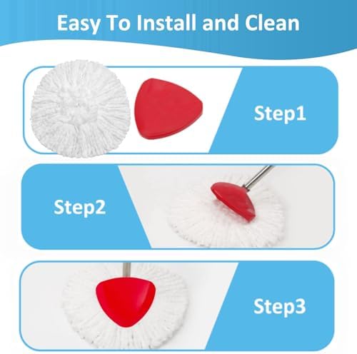 4 Pack Spin Mop Replacements Heads Compatible - Image 6