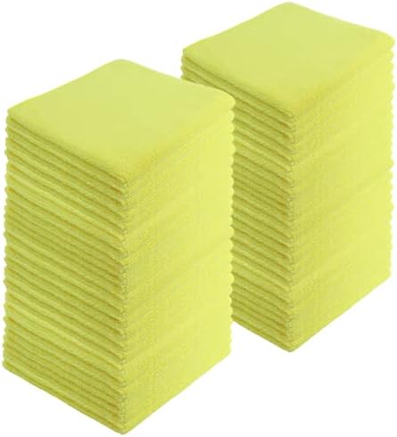 Microfiber Cleaning Cloths, 120 Pack, All-Purpose, Highly Absorbent, Washable by JDHomease