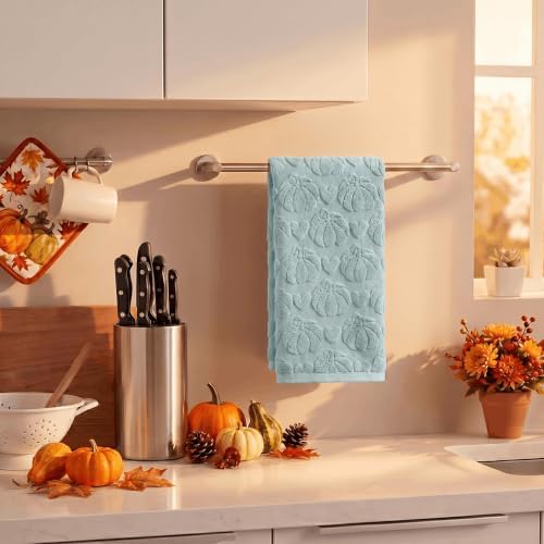 Artoid Mode 1 Pc Blue 3D Heart Pumpkin Jacquard Hand Towel - Image 2