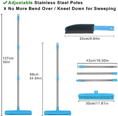 Landhope Fur Remover Broom, Rubber Broom - Image 2