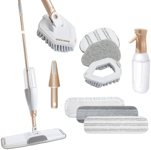 Quick Shine Multi-Action 10 Piece Interchangeable Spray Mop Kit by QuickShine%7CSmartLivingCleanSolutions
