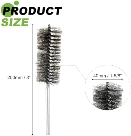 HARFINGTON 4pcs Wire Bore Brush Set 8 Inch Length 1.6 Inch Shank Stainless - Image 2