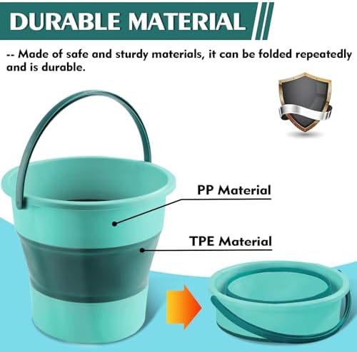 Collapsible Bucket 1.3 Gallon/5L Small Capacity Foldable Cleaning Buckets - Image 6