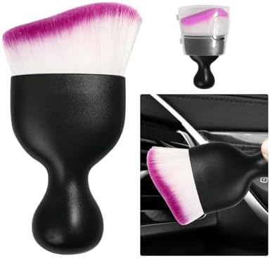 Ziciner Car Detailing Brush, Curved Soft Bristles Auto Removal Dust Collectors by Ziciner