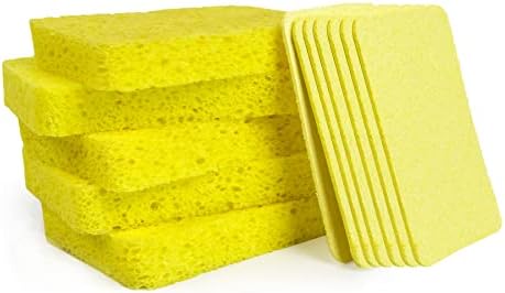 CELOX 12 Pack Cellulose Compressed Sponges, Natural Wood Pulp Thicker by CELOX