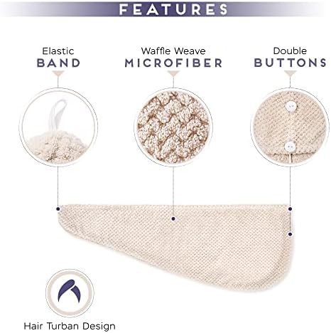 SimpleField 2 Pack Microfiber Hair Towel Wrap - Image 3