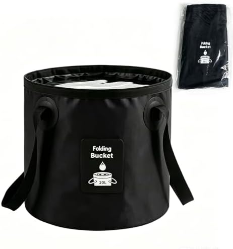 Collapsible Bucket with Handle, Lightweight Folding Water Container, Portable by ABSOK