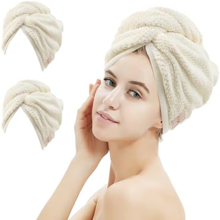 M-bestl 2 Pack Microfiber Hair Towel Wrap by awesomeOralcareproduct
