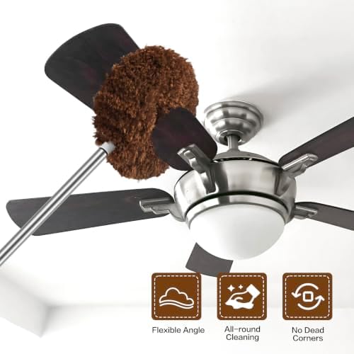 Ceiling Fan Cleaner Duster Reusable Microfiber Ceiling Fan Blade Cleaner - Image 2