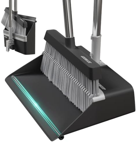 JOYMOOP Black Broom and Dustpan Set by JOYMOOP