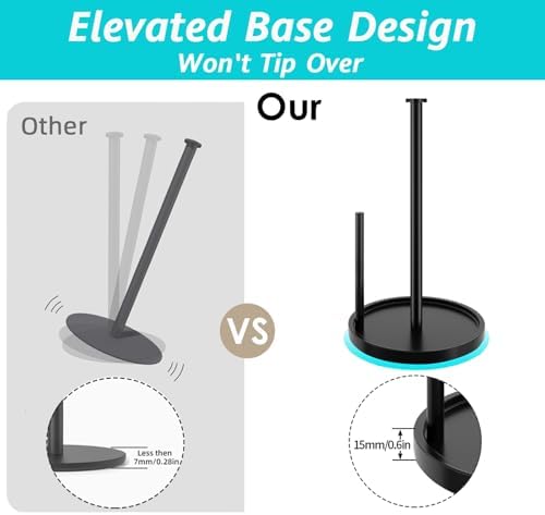 Paper Towel Holder Countertop, Standing Paper Roll Holder - Image 2