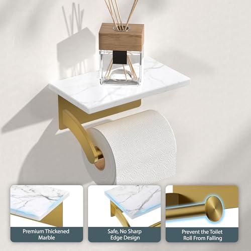 FORIOUS Natural Marble Toilet Paper Holder - Image 6