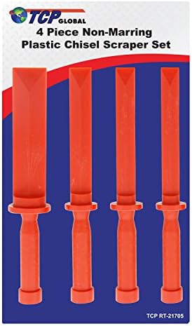 TCP Global 4 Piece Non-Marring Plastic Chisel Scraper Set by TCPGlobal