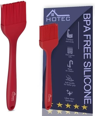 HOTEC 600°F Heat Resistant, Silicone Basting &Pastry Brushes by Hotec