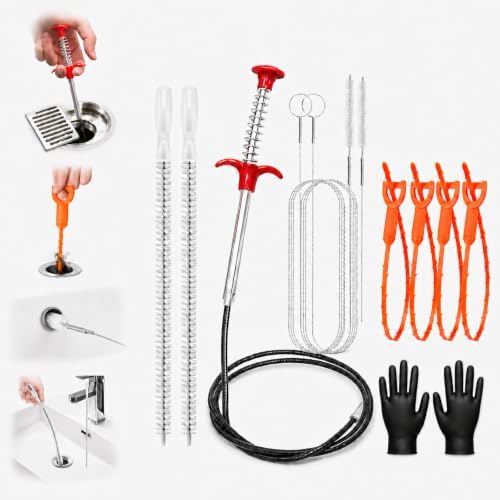 10PCS Drain Snake Kit, Pipe Cleaner by JOYUMY