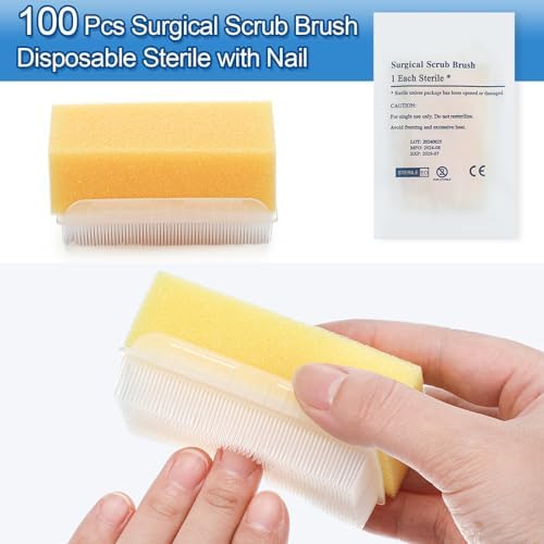 Reallnaive 100 Pcs Surgical Hand Scrub Brush - Image 4