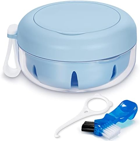 Leak Proof Denture Cup Kit Portable Retainer Case Perfect by netceem