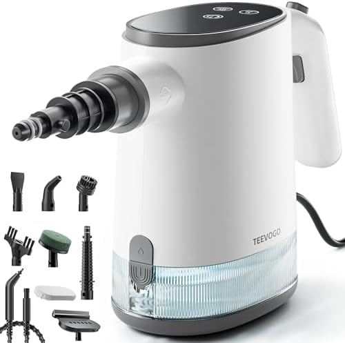 Handheld Steam Cleaner, 15s Fast Heating, Adjustable Steam, 650mL Large Water by TEEVOGO