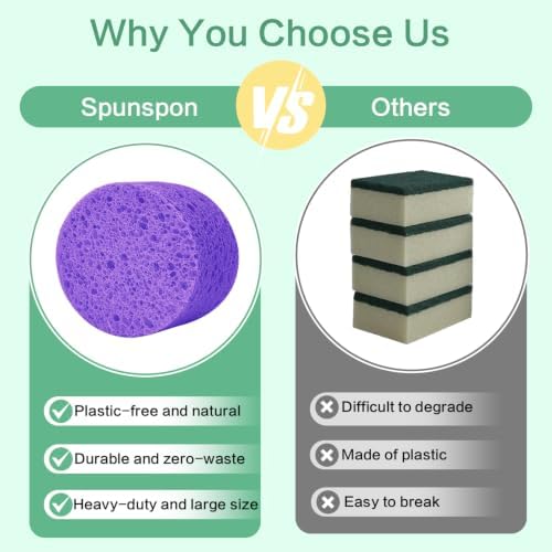 3-Pack Large Sponge, Kitchen Sponges, Handy Sponges, Cellulose Sponges - Image 4