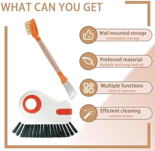 Groove Cleaning Brushes 2 in 1 Window Track Cleaner Cleaning Tools, Sliding - Image 2
